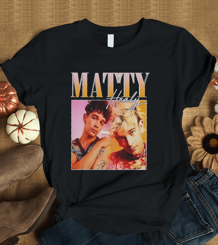 Matty Healy Retro Portrait Duo With Signature T-Shirt