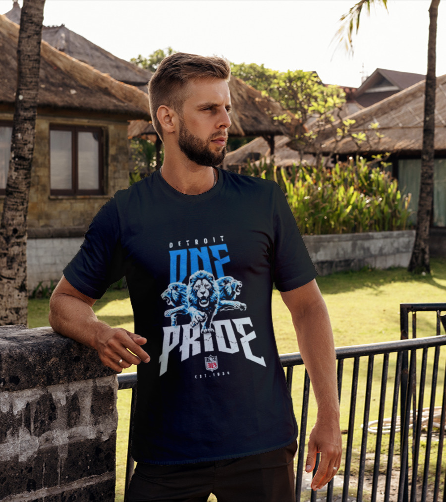 Detroit One Pride 313 Lions Est 1930 T-Shirt
