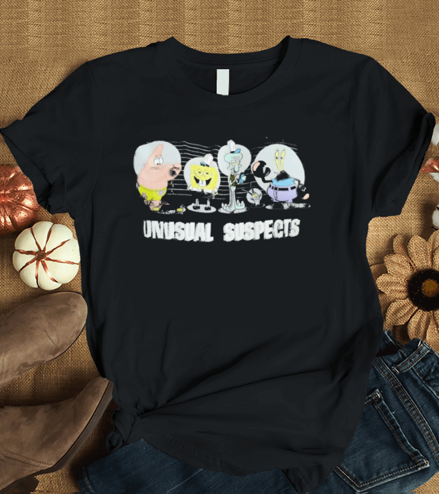 Unusual Suspects SpongeBob SquarePants Patrick Squidward Plankton Krabby Patty T-Shirt