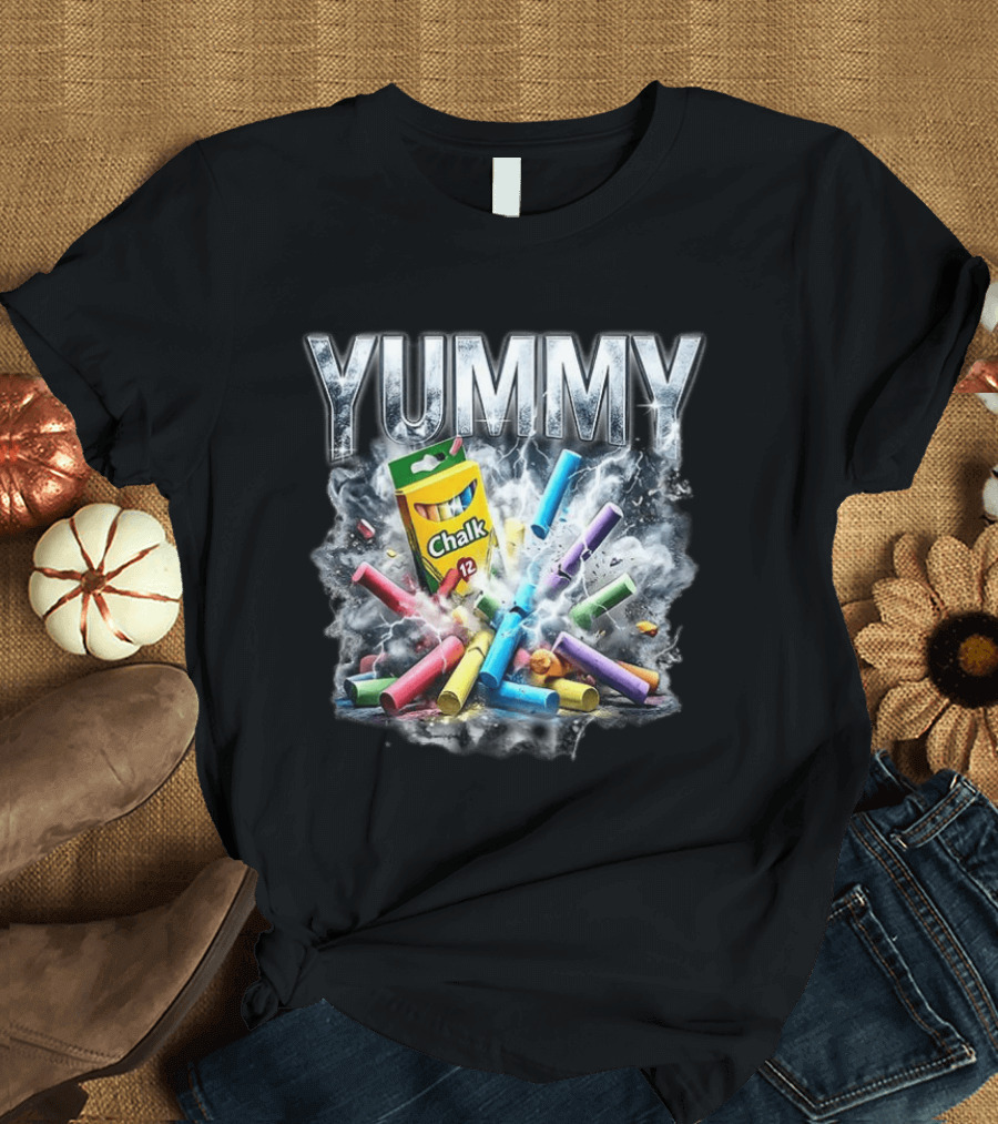 Yummy Chalk Explosion 12 Pack Colorful Creativity T-Shirt