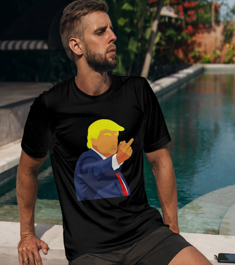 Trump Golden Leader One Finger Salute Iconic Gesture T-Shirt