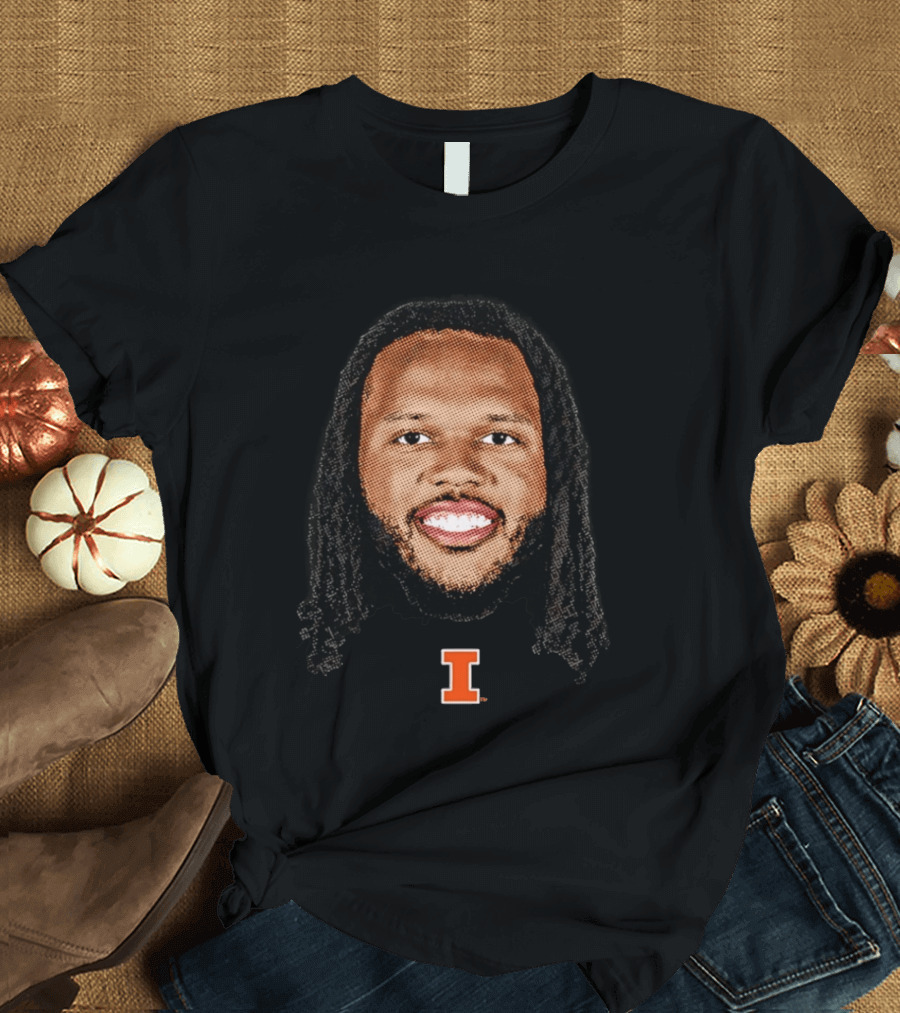 Ty Rodgers Illinois Fighting Illini Big Head I T-Shirt