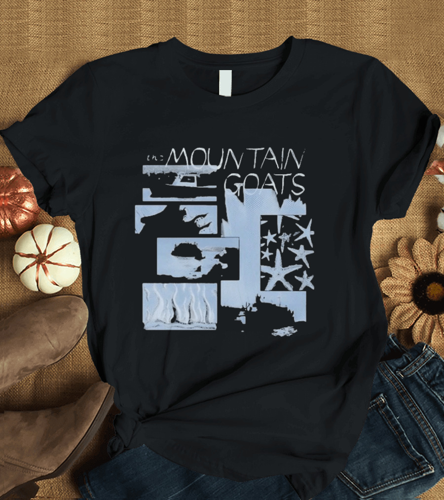 The Mountain Goats Denim Stars And Waves Collage T-Shirt