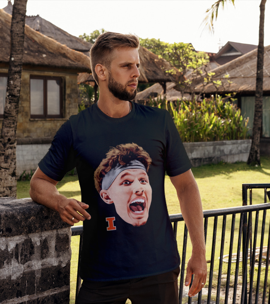 Zvonimir Ivisic Illinois Fighting Illini Big Head Caricature I T-Shirt