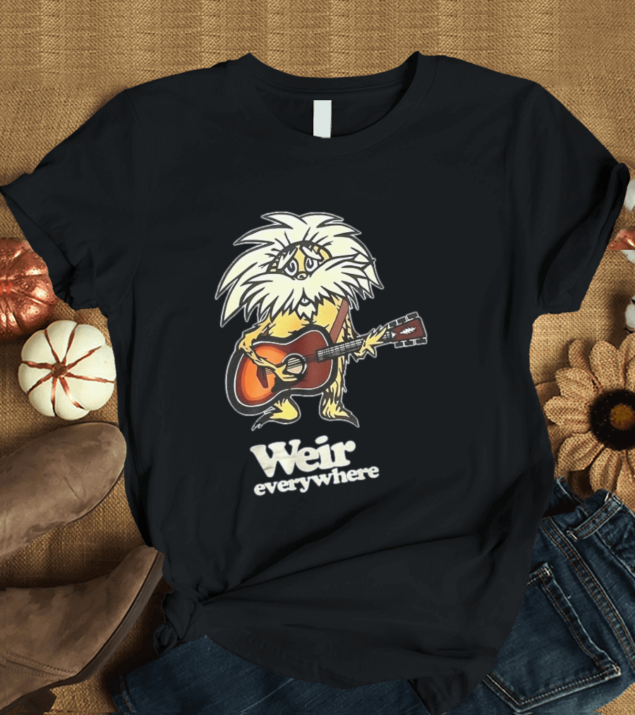 Weir Everywhere Cartoon Character Playing Guitar Grateful Dead T-Shirt