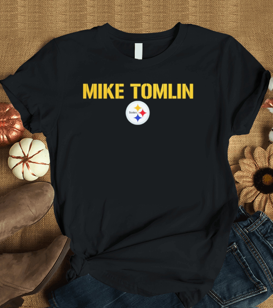 Mike Tomlin Pittsburgh Steelers Logo Football Coach T-Shirt