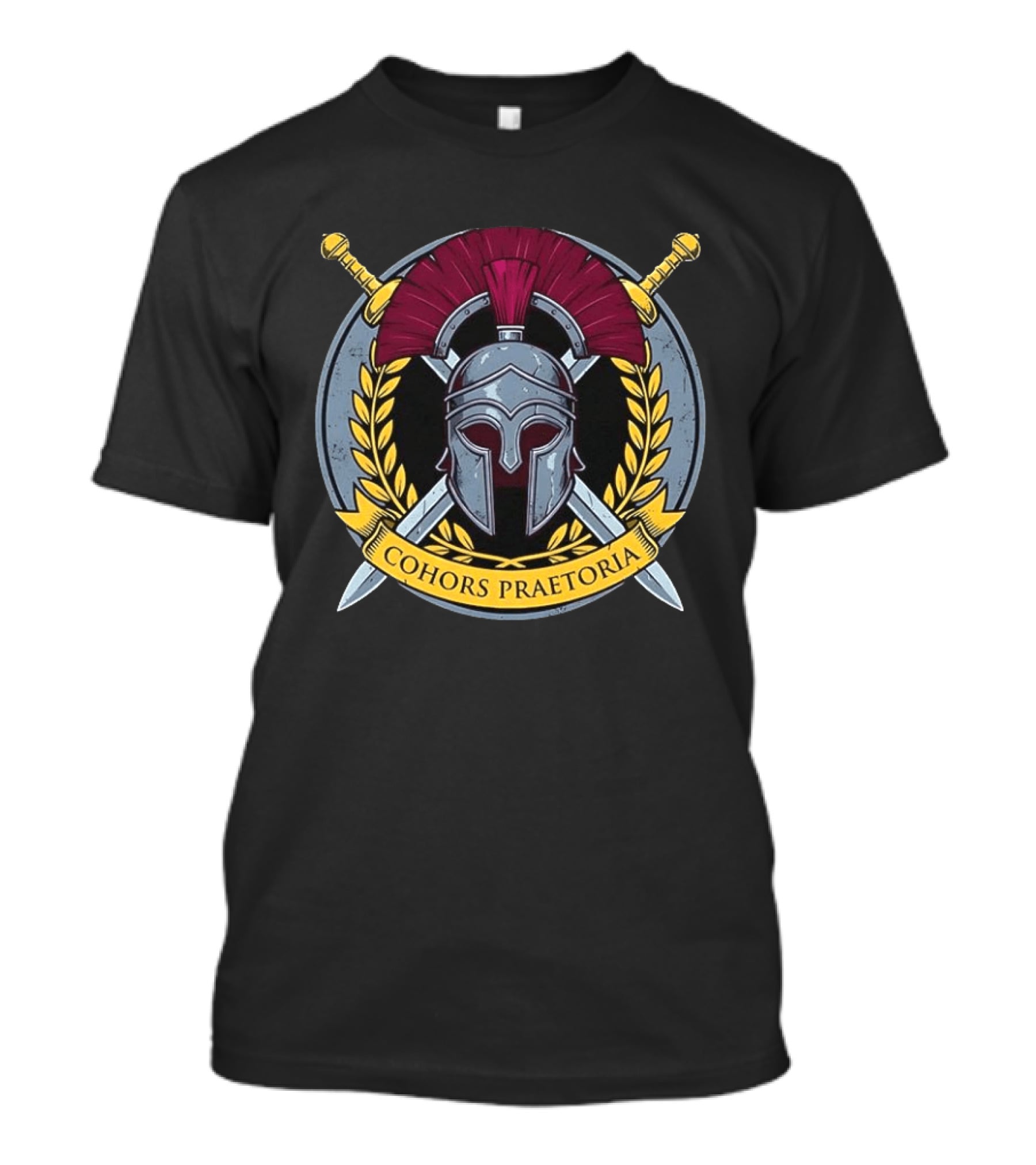 Cohors Praetoria Roman Helmet Crossed Swords T-Shirt