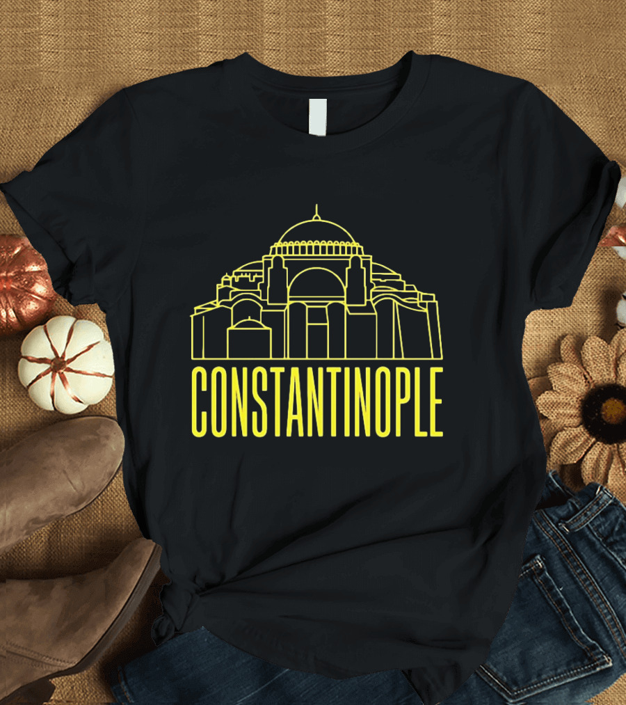 Constantinople Hagia Sofia Ancient Architecture Line T-Shirt