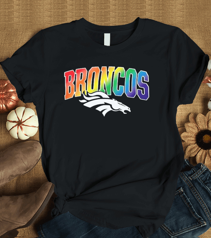 Broncos Rainbow Pride Denver LGBT Supporters T-Shirt