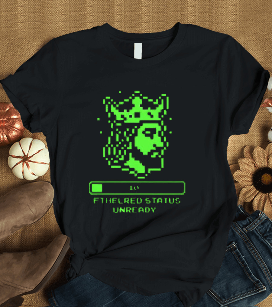 Ethelred Status Unready King Of The English Pixel Art Crown T-Shirt