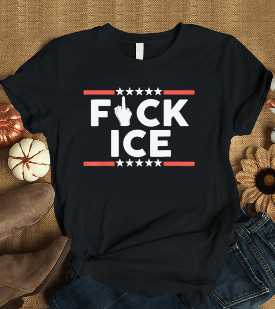 F Ice Middle Finger Gesture No Human Is Illegal T-Shirt