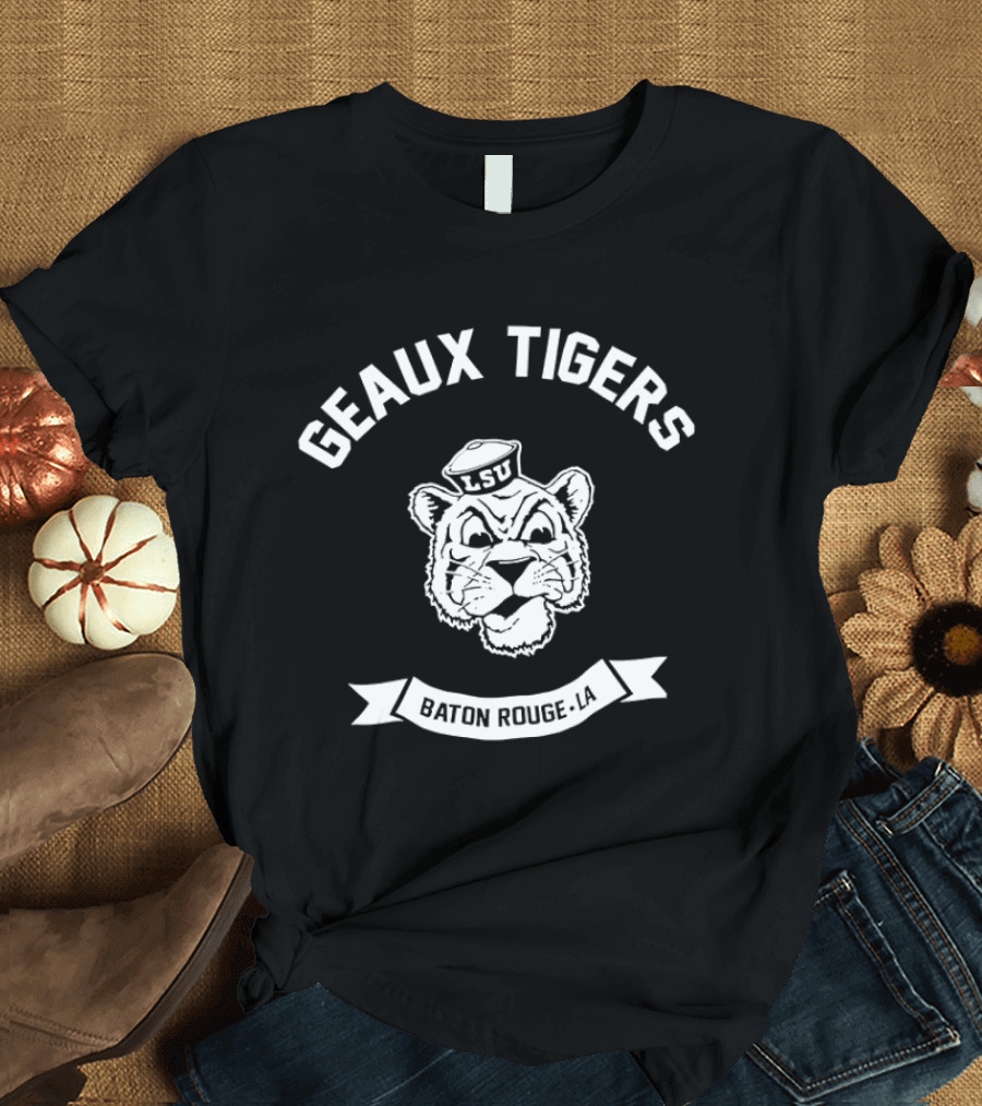 Geaux Tigers LSU Baton Rouge LA Tiger Head T-Shirt
