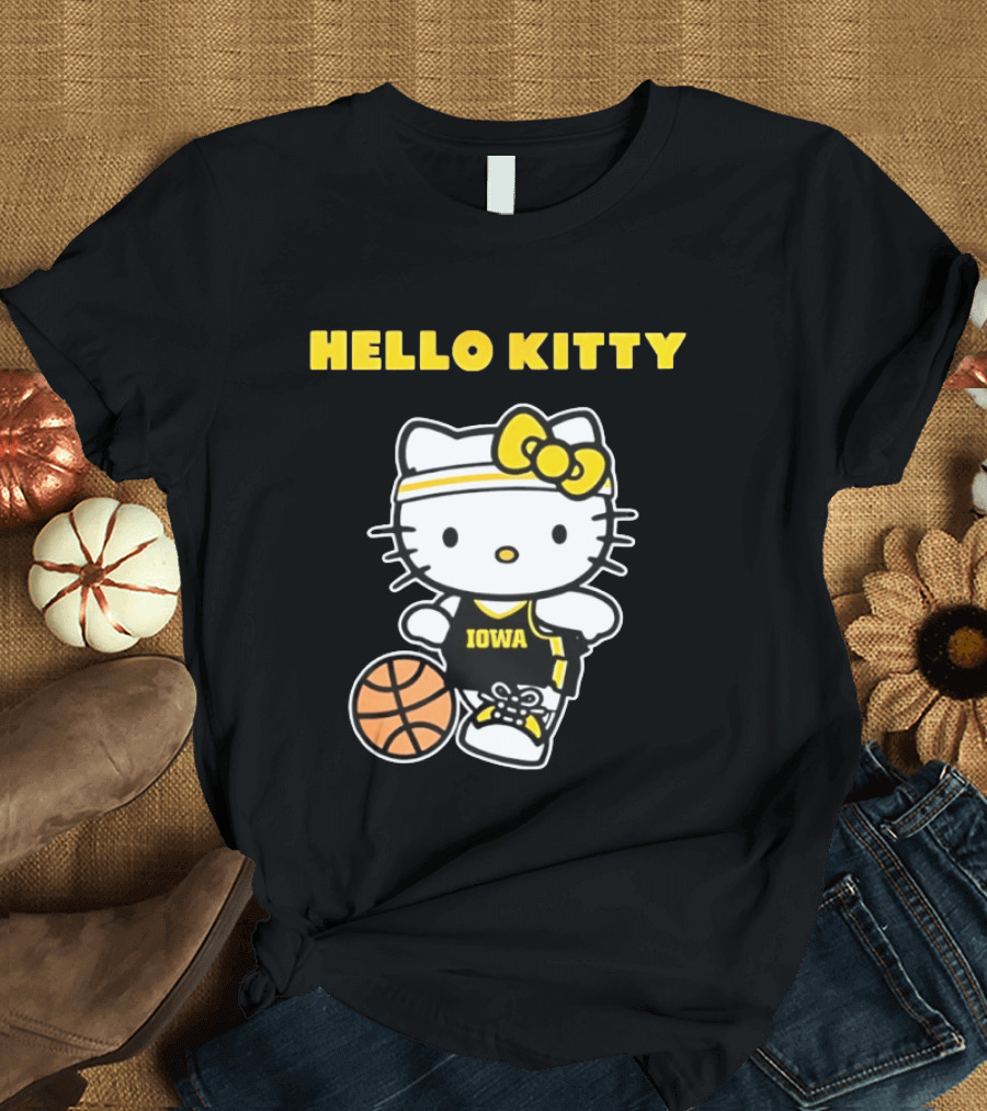 Hello Kitty Iowa Basketball Team Collaboration T-Shirt