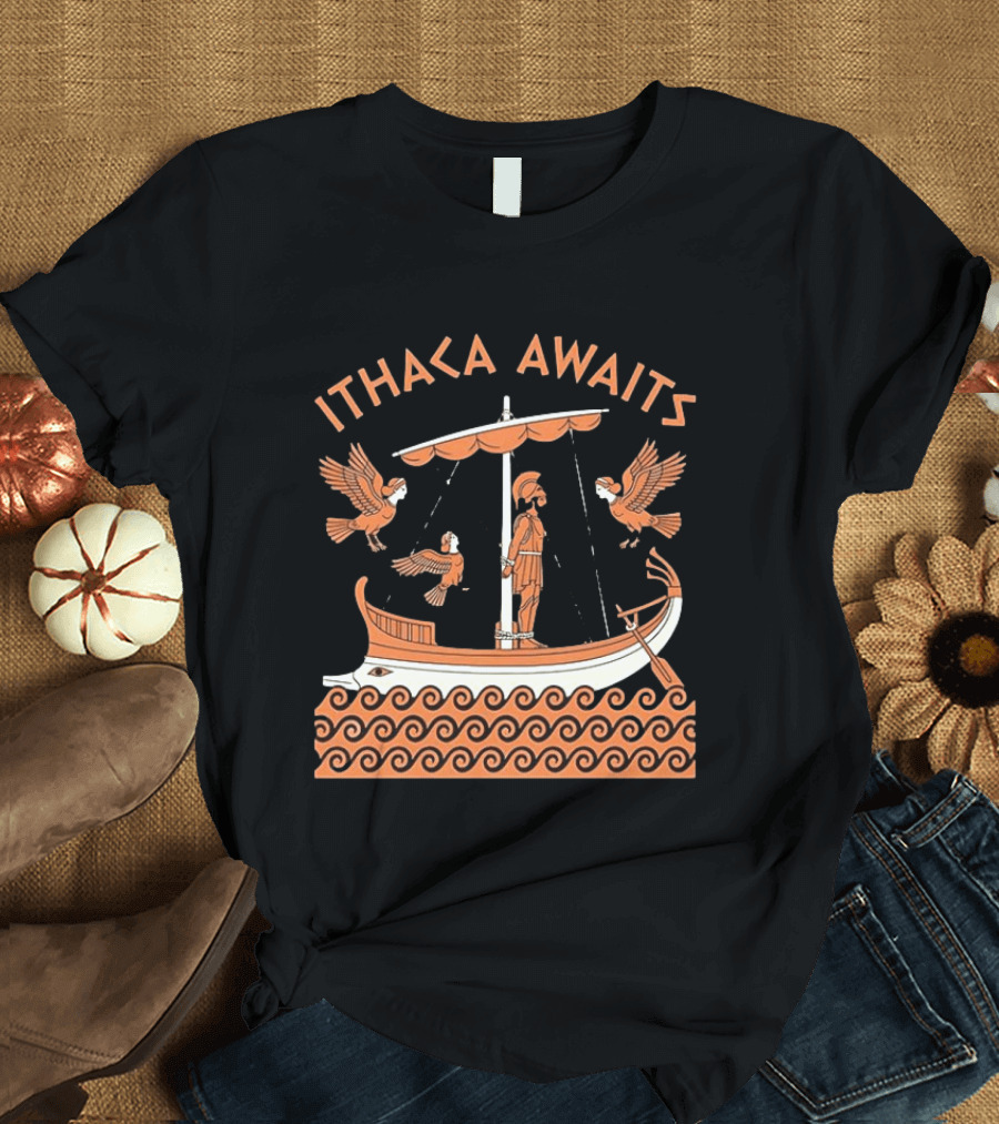 Ithaca Awaits Ancient Odyssey Journey Mythology T-Shirt