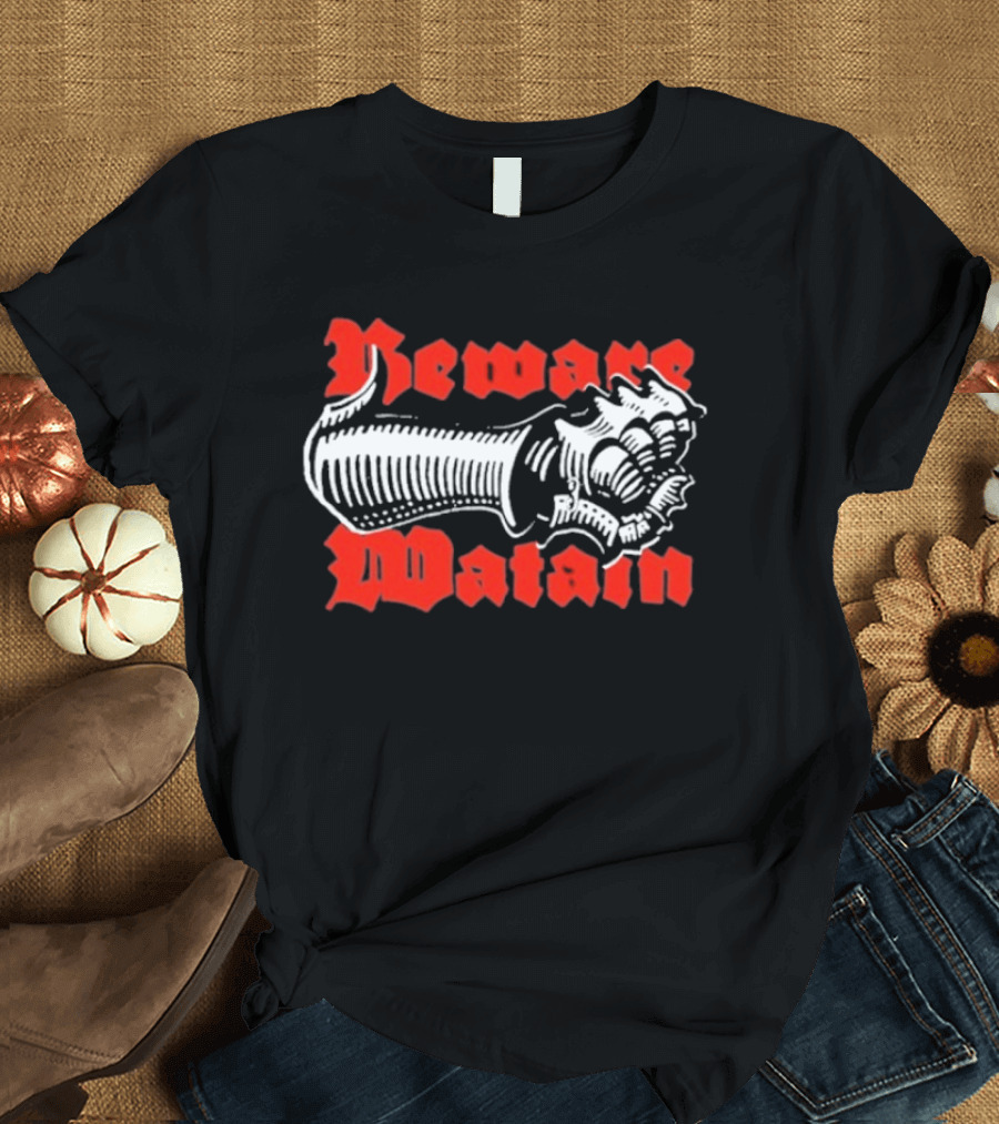 Beware Watain Gothic Spiked Fist T-Shirt
