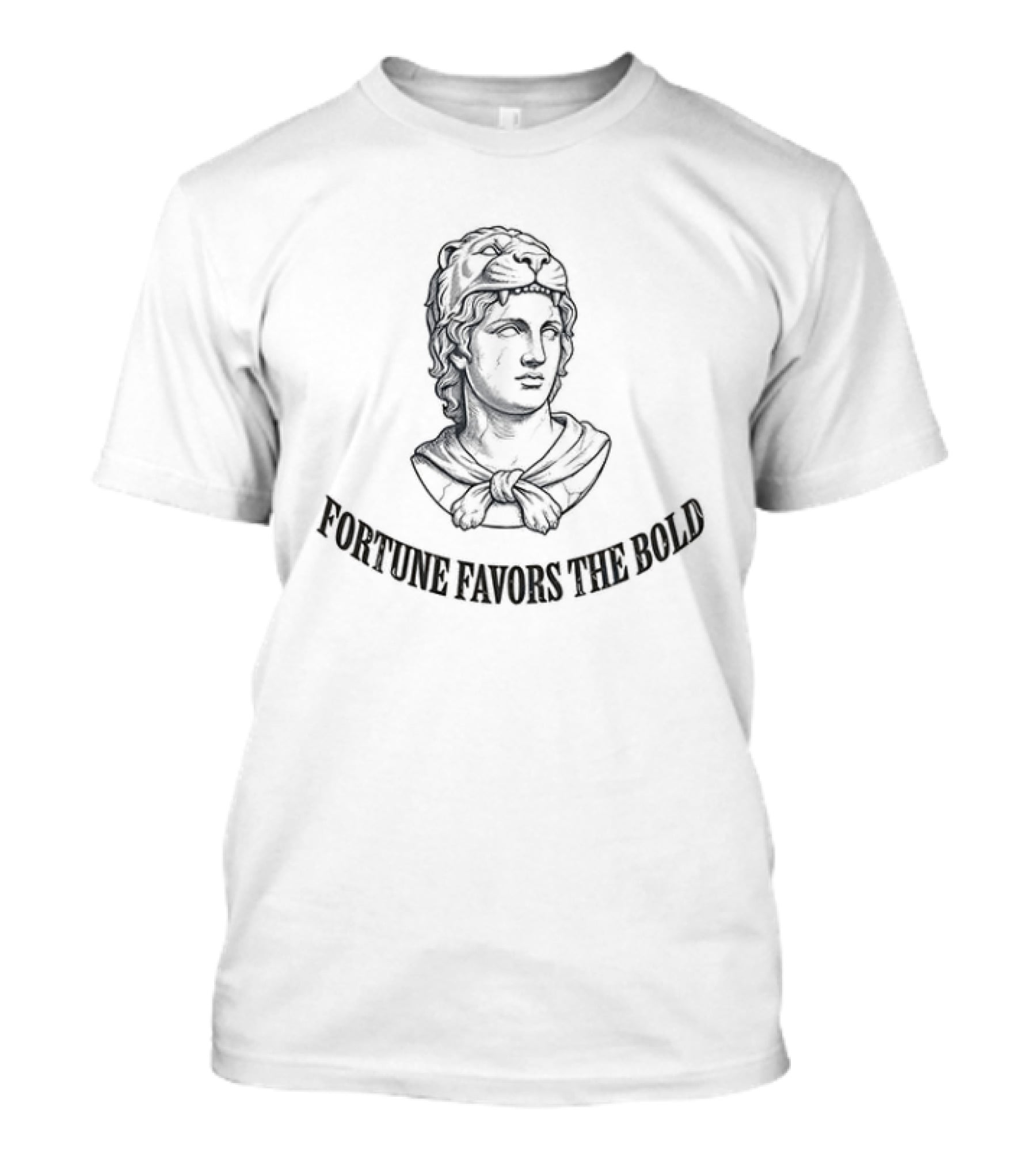 Alexander The Great Fortune Favors The Bold Statue T-Shirt