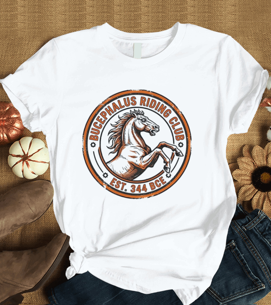 Bucephalus Riding Club Est 344 BCE Vintage Horse T-Shirt