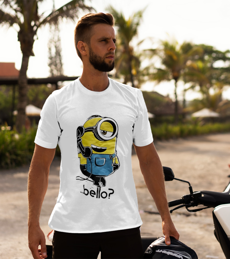 Despicable Me Minions Bello Yellow Character With Blue Overalls T-Shirt