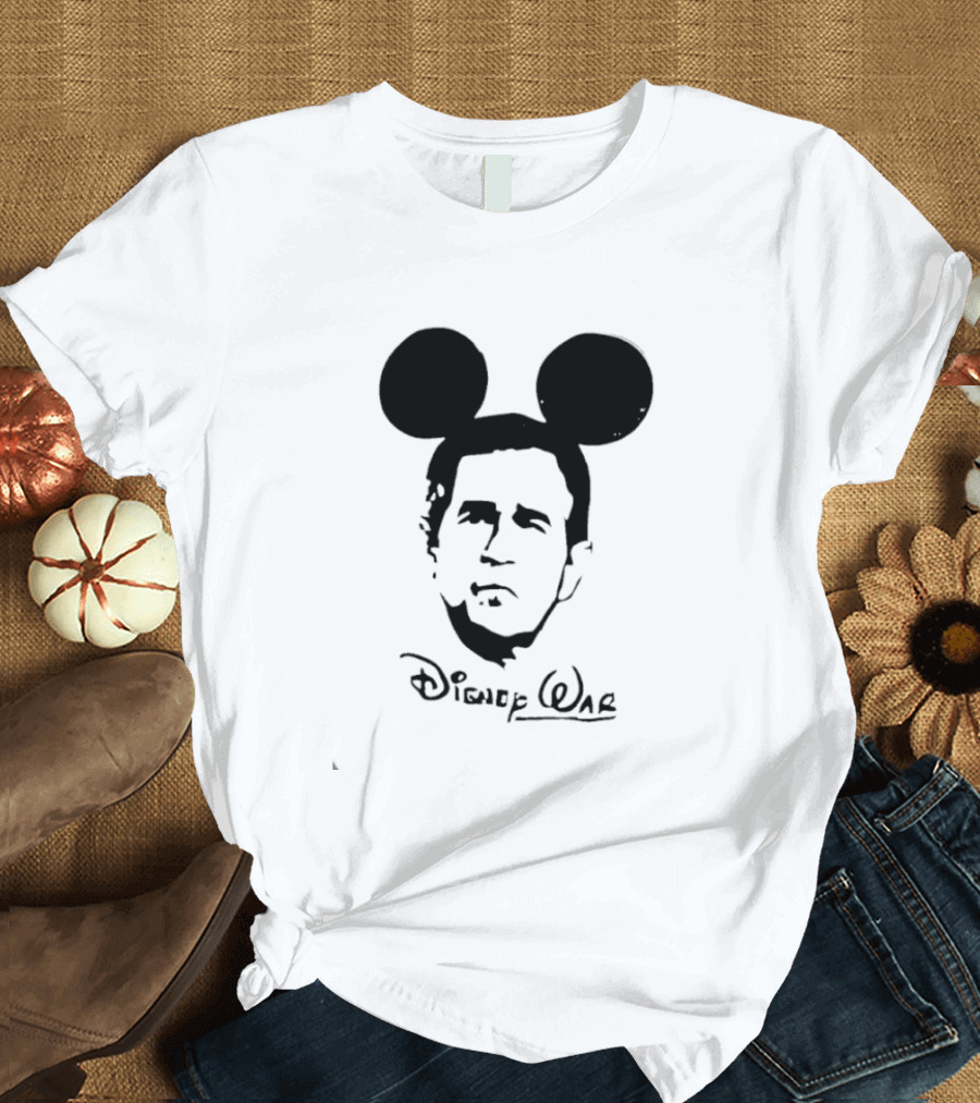 Disney War U.S. President George W. Bush Mickey Mouse Ears T-Shirt