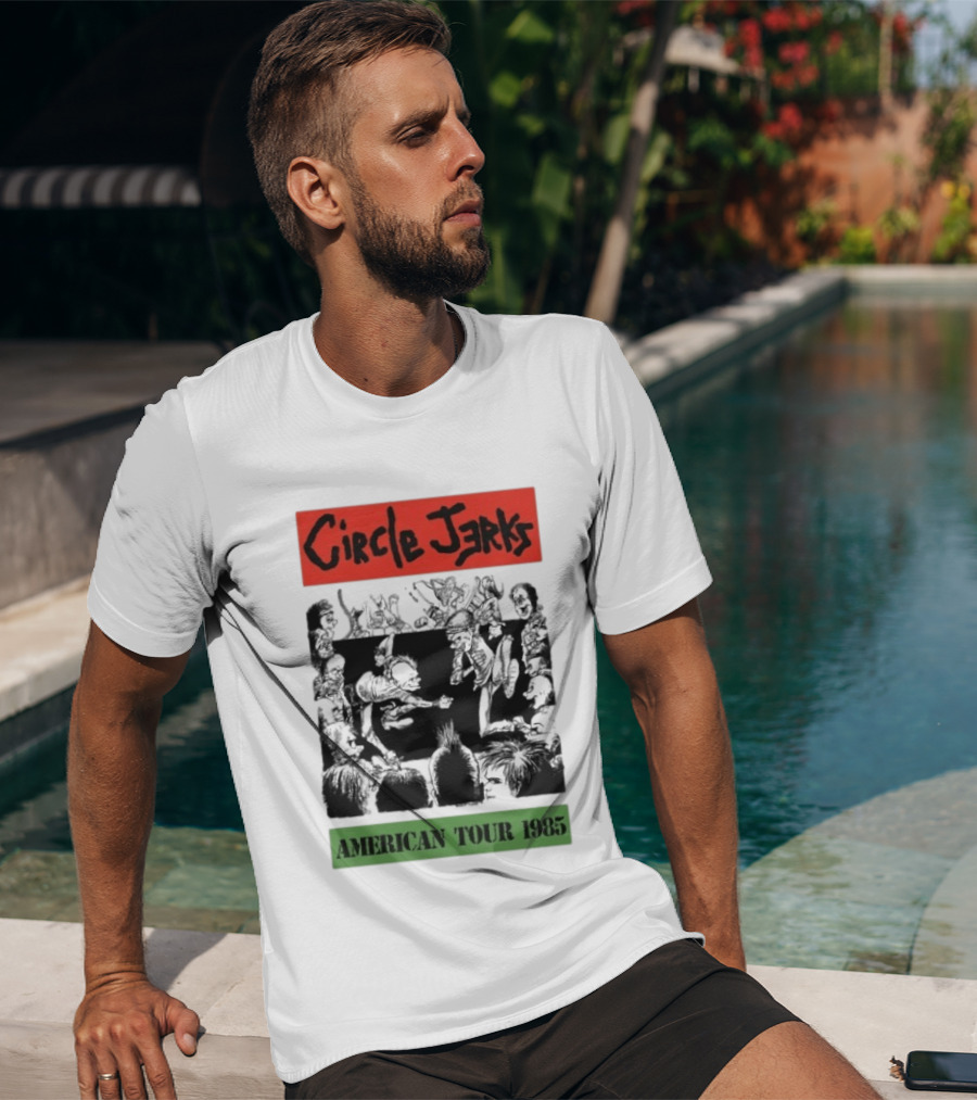 Circle Jerks American Tour 1985 Punk Concert T-Shirt