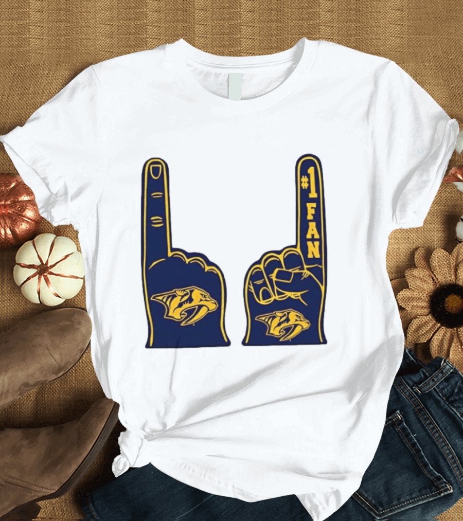 Nashville Predators #1 Fan Foam Finger T-Shirt