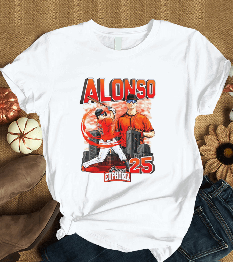 ALONSO New York Mets Planet Euphoria 25 T-Shirt