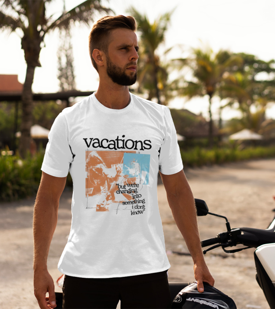 Vacations But We're Vacations I Don't Know Cool Retro Aesthetic T-Shirt