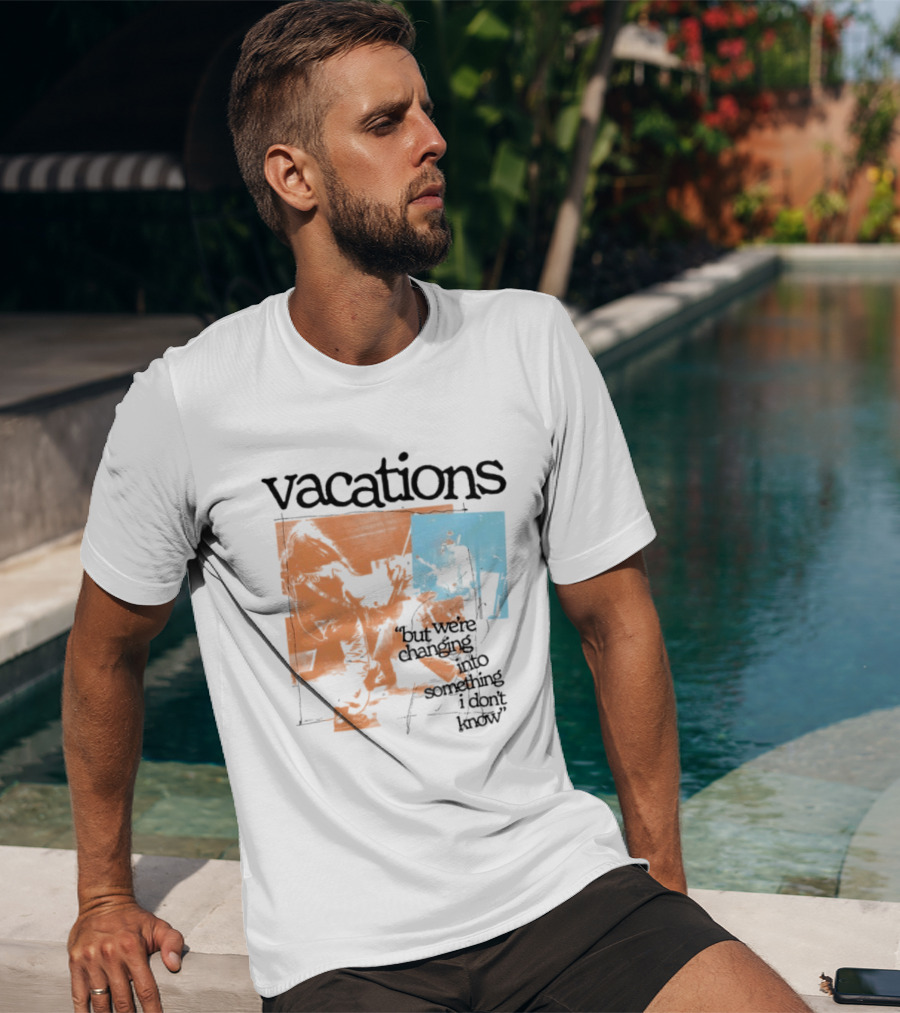 Vacations But We're Vacations I Don't Know Cool Retro Aesthetic T-Shirt