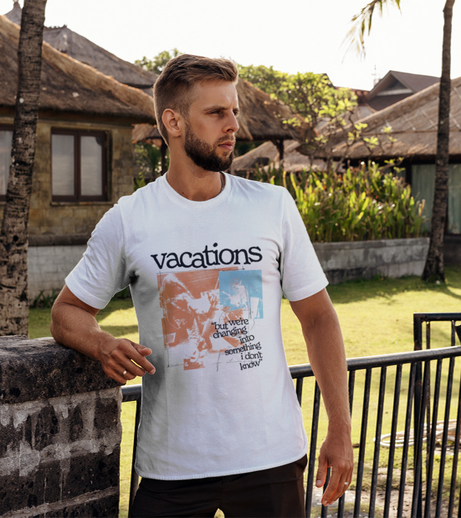 Vacations But We're Vacations I Don't Know Cool Retro Aesthetic T-Shirt