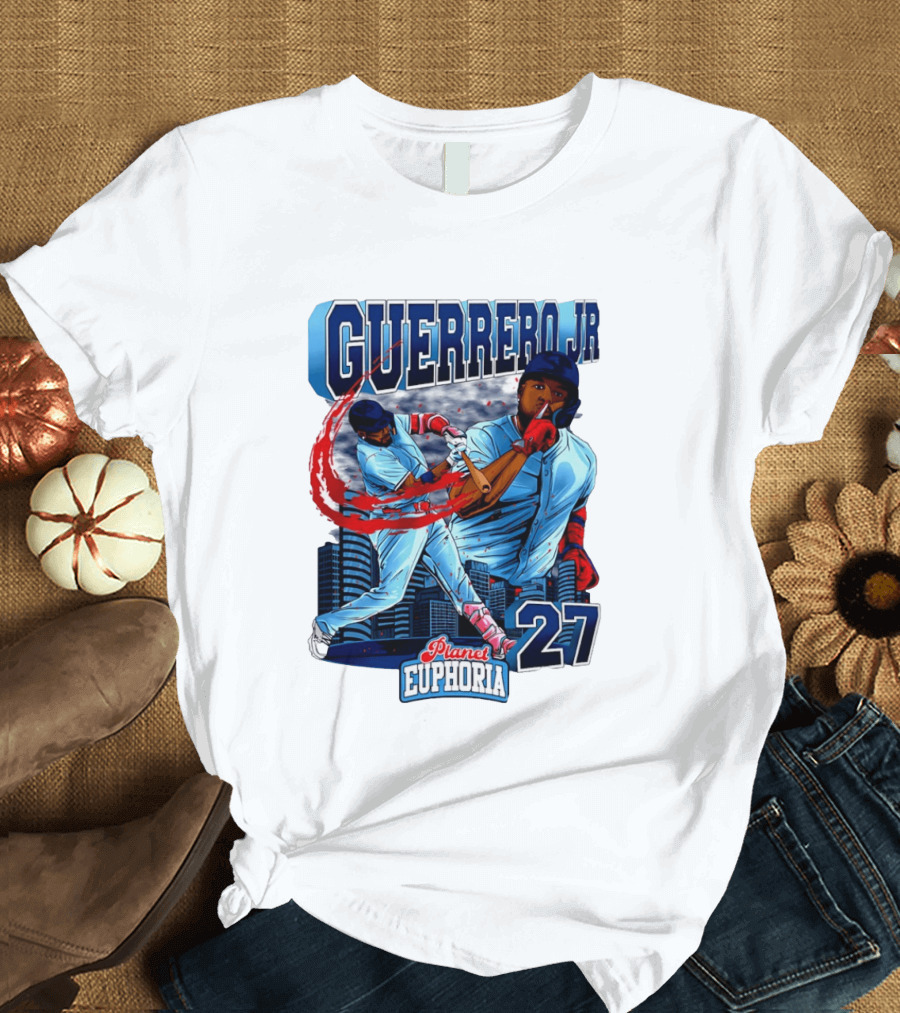 Guerrero Jr Planet Euphoria 27 Blue Jays Baseball Toronto T-Shirt