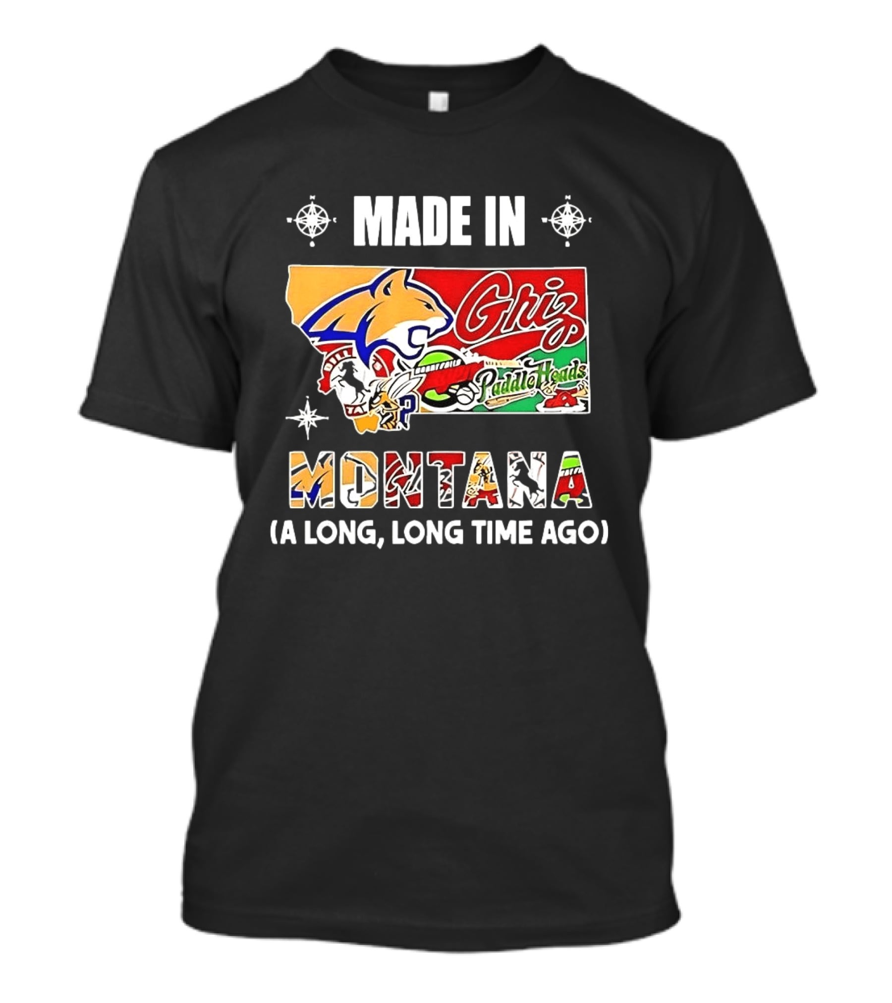 Made In Montana Griz PaddleHeads Team Collage A Long Long Time Ago T-Shirt