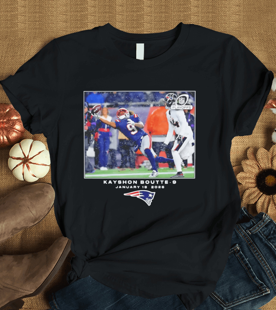 Kayshon Boutte New England Patriots January 18 2026 Playoffs T-Shirt