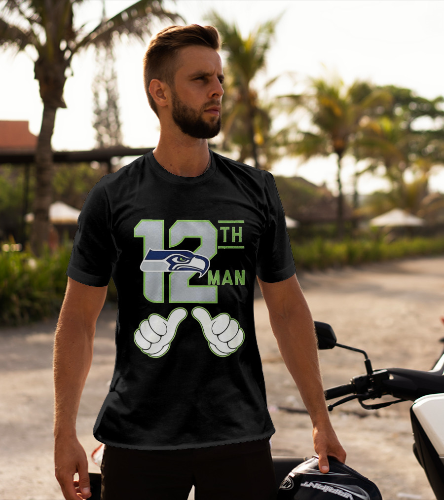 Seattle Seahawks 12th Man Fan Favorite NFL Team Spirit T-Shirt