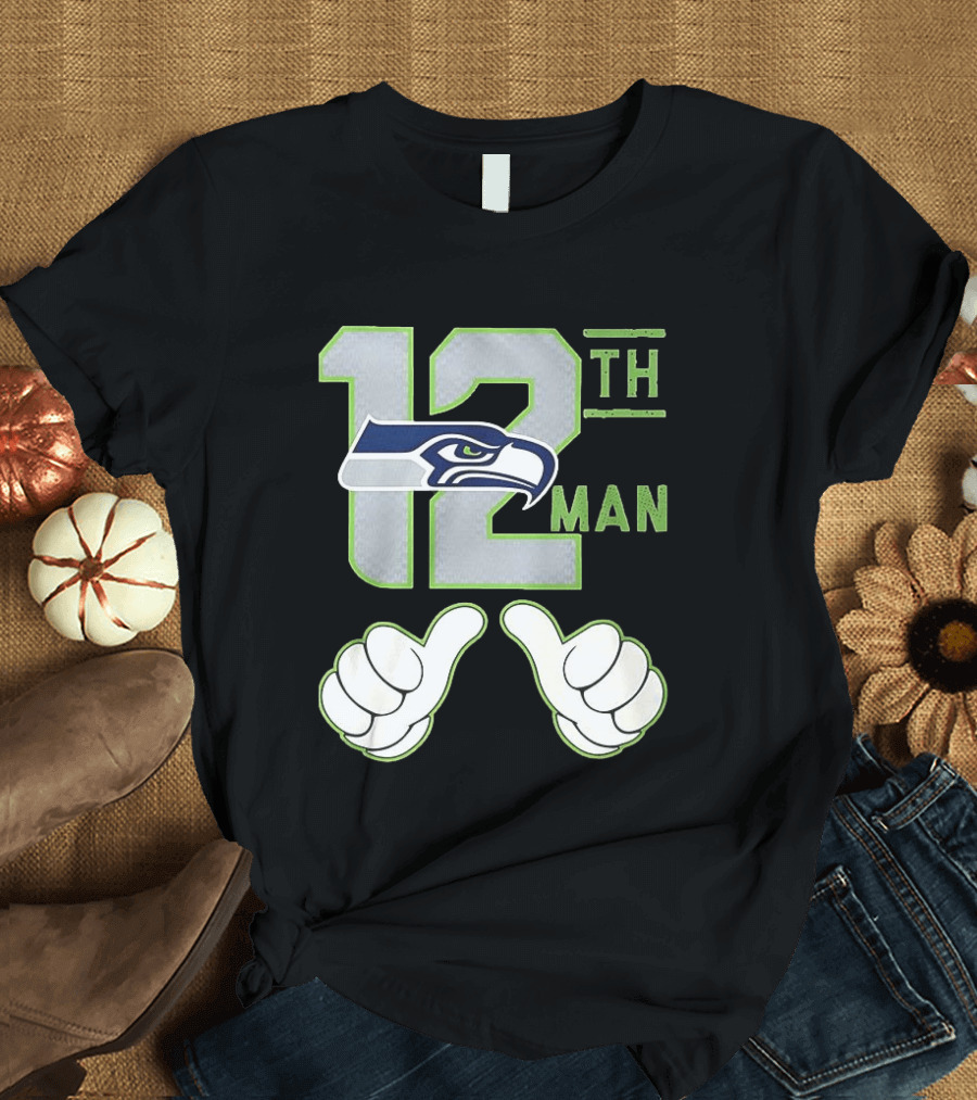 Seattle Seahawks 12th Man Fan Favorite NFL Team Spirit T-Shirt