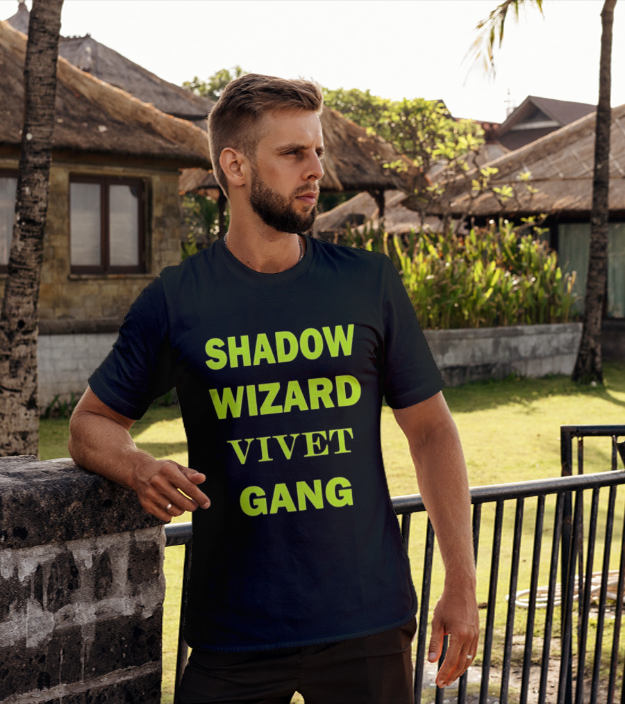 Shadow Wizard Vivet Gang Neon Typography Magic Vibes T-Shirt