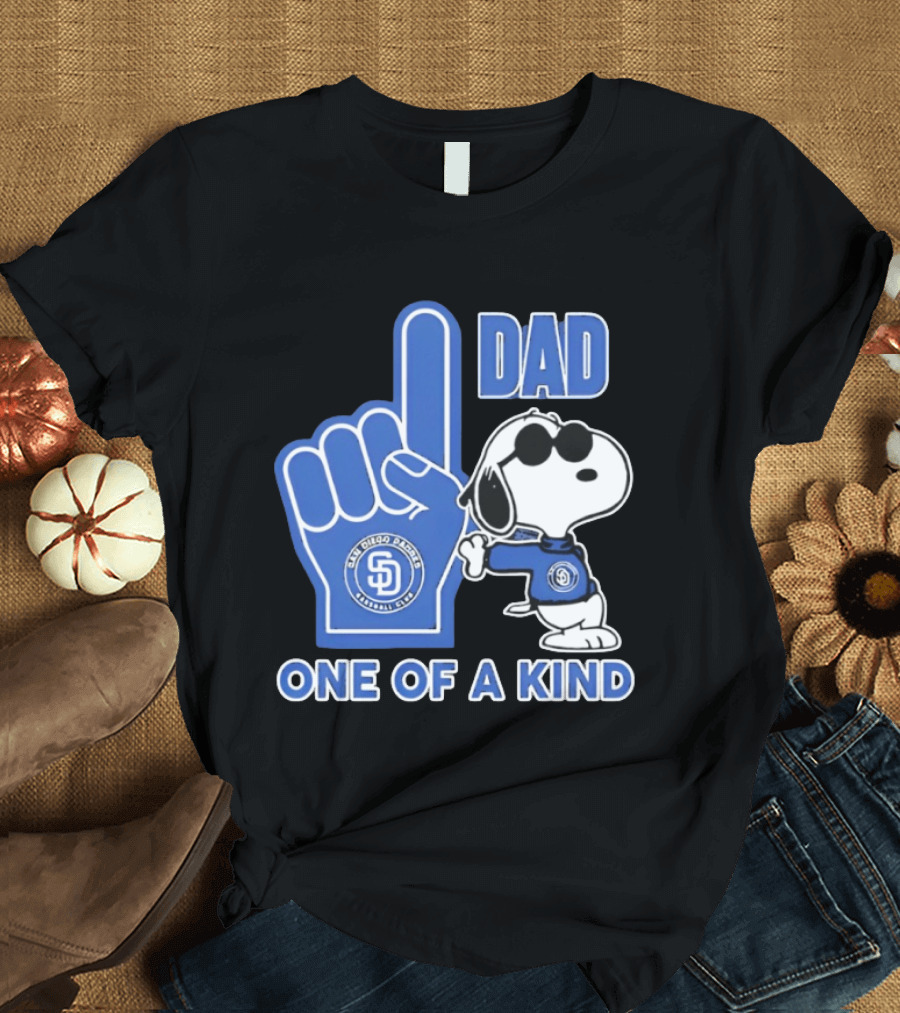 San Diego Padres Snoopy Number One Dad One Of A Kind T-Shirt