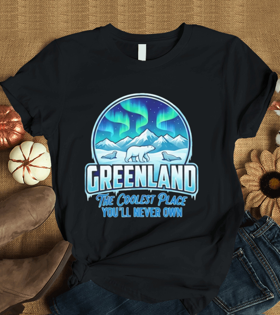 Greenland Northern Lights Polar Bear Arctic Adventure The Coolest Place You'll Never Own T-Shirt