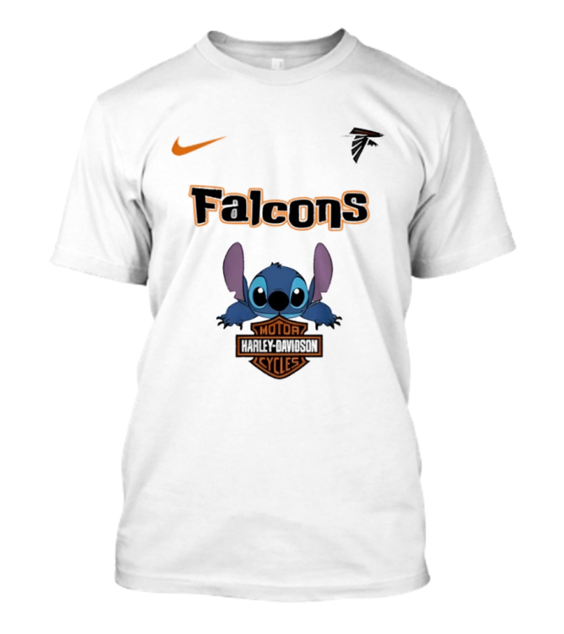 Atlanta Falcons Stitch Motocycle Cycles Football Nike T-Shirt