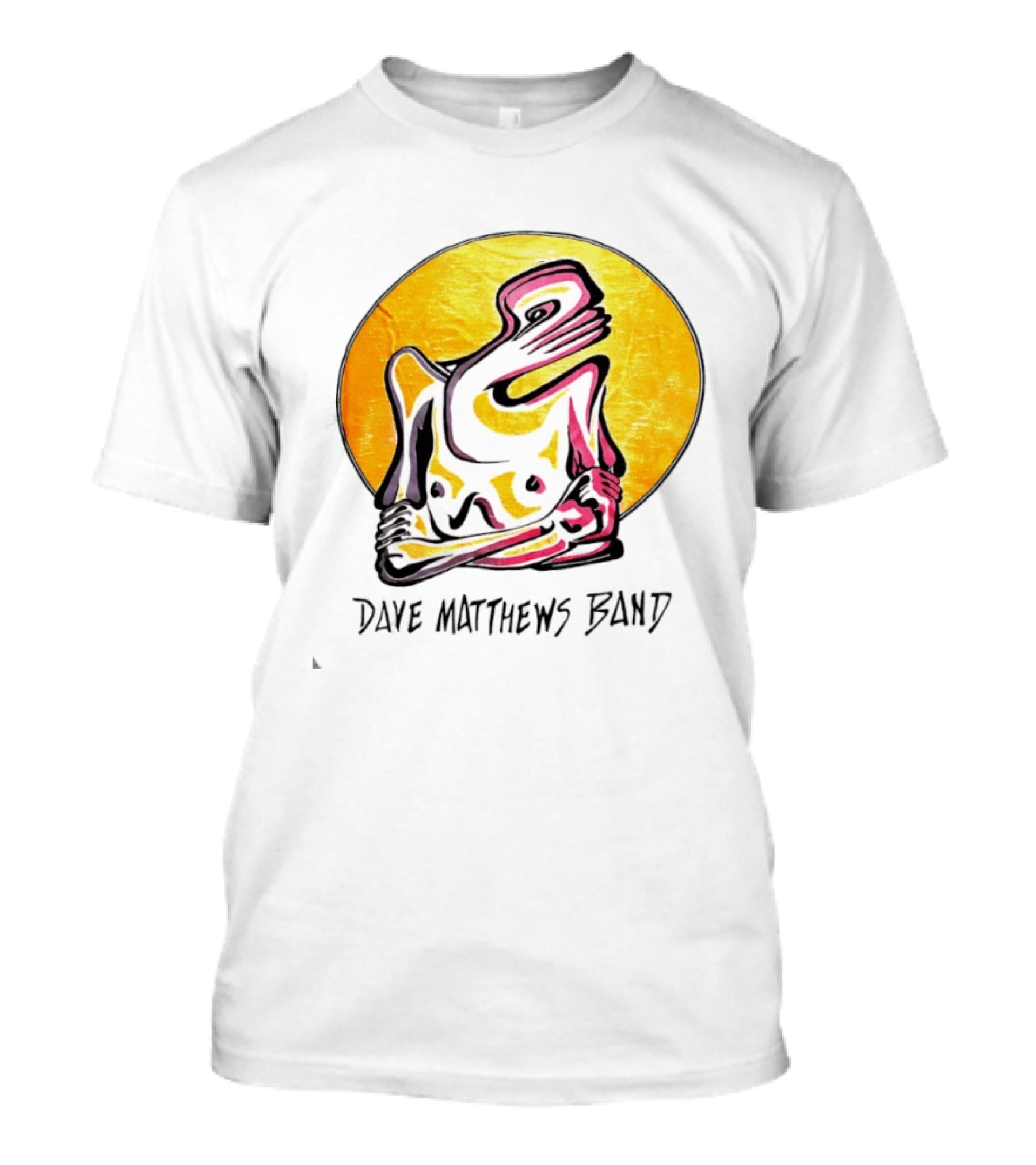 Dave Matthews Band Abstract Sun Yellow Art DMB T-Shirt