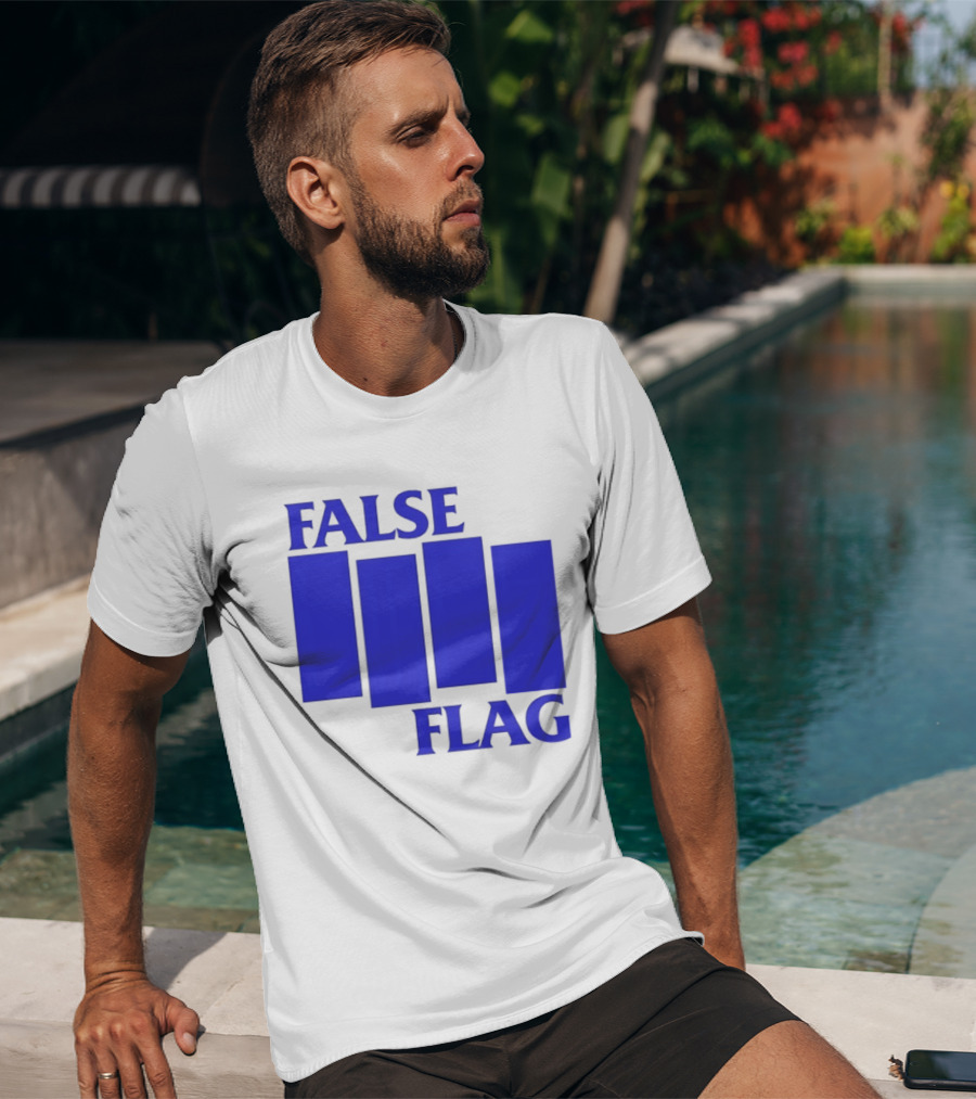 False Flag Bars Blue T-Shirt