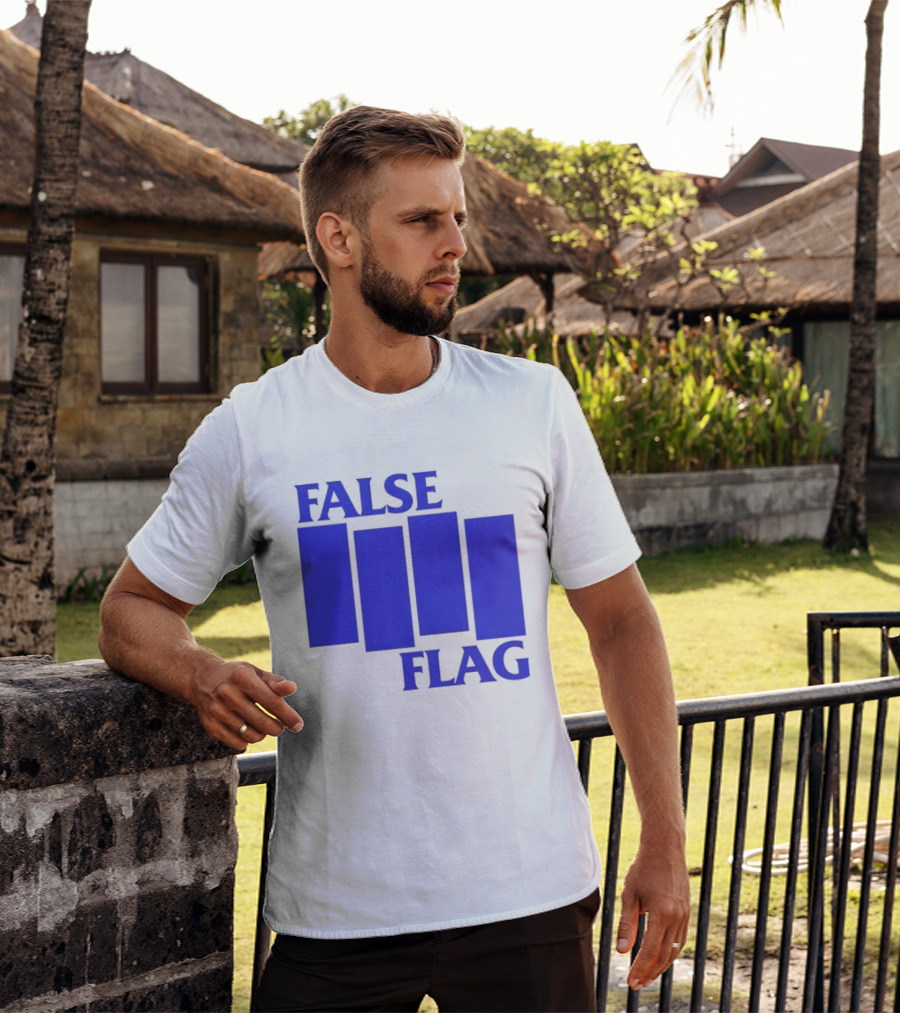 False Flag Bars Blue T-Shirt