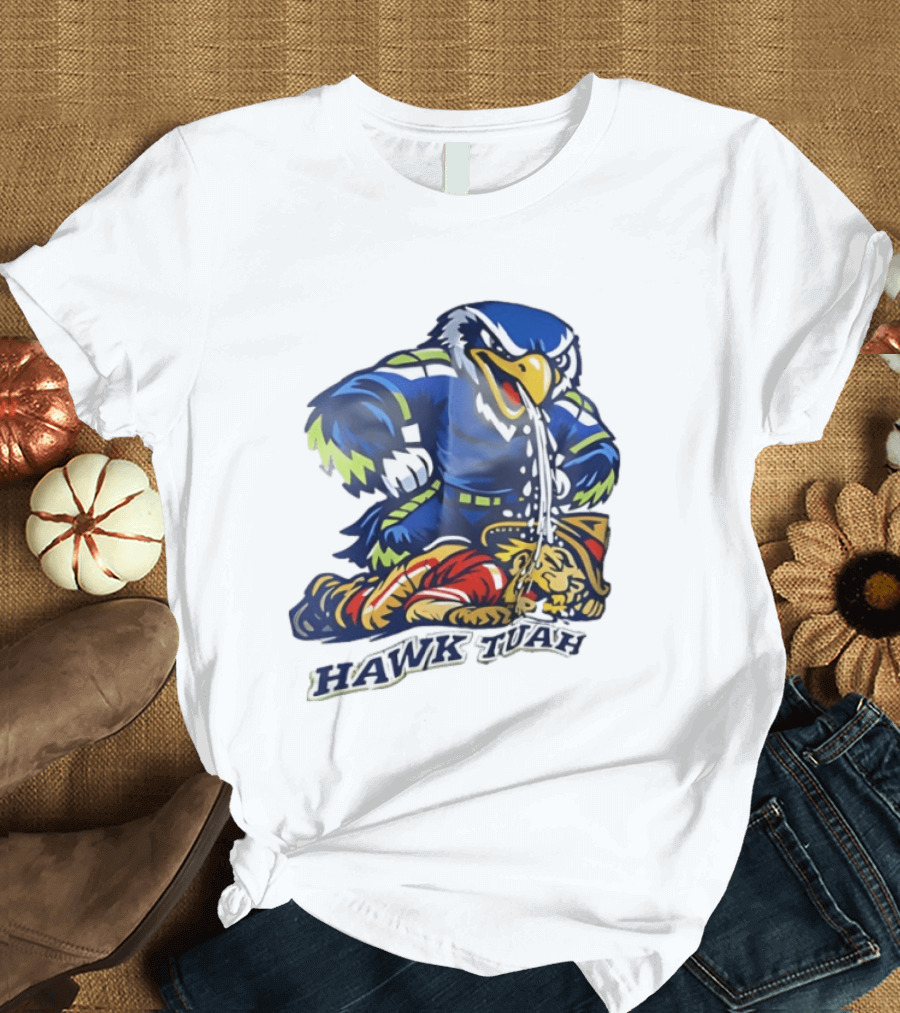 Seattle Seahawks Vs San Francisco 49ers Hawk Tuah Rivalry Showdown T-Shirt