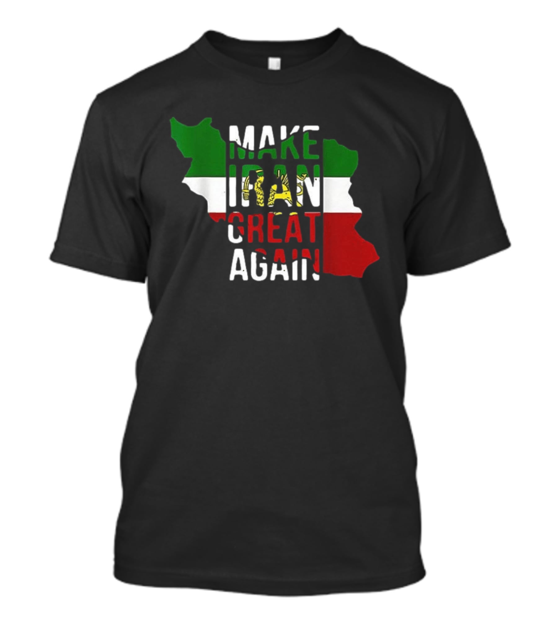 Make Iran Great Again Iranian Miga Flag Map T-Shirt