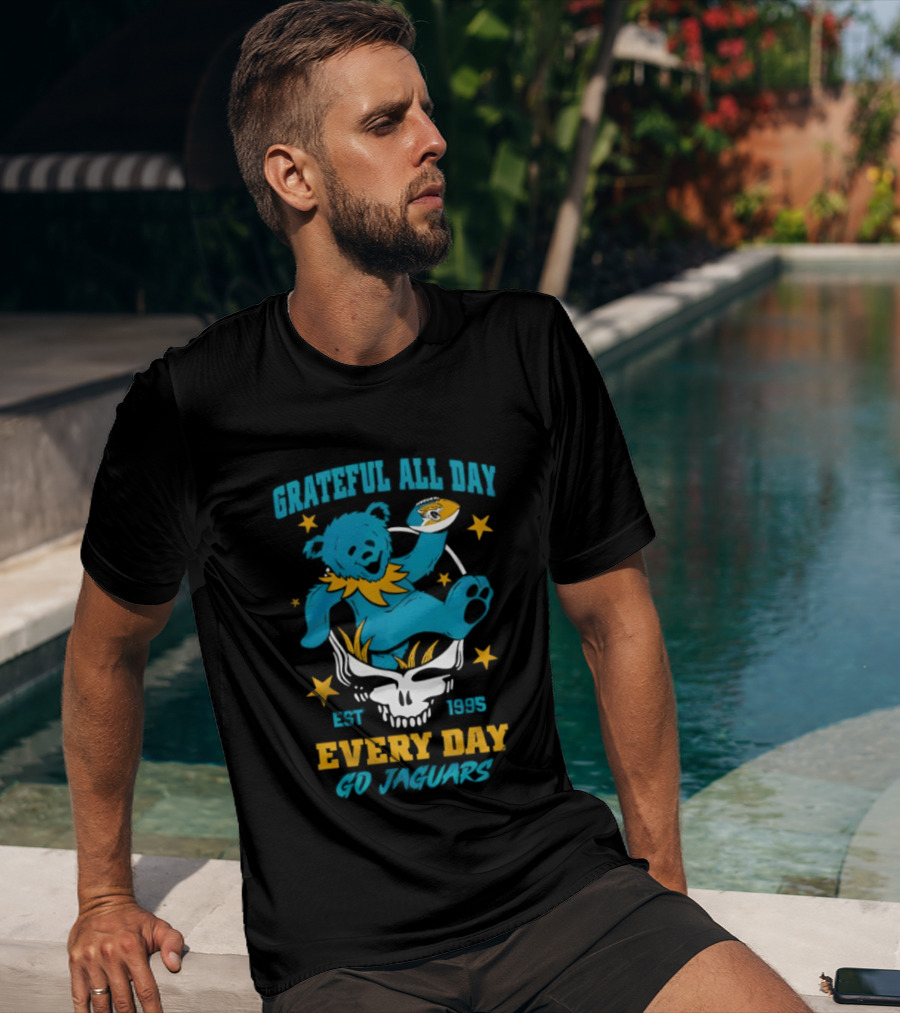 Grateful All Day Every Day Go Jaguars Est 1995 T-Shirt