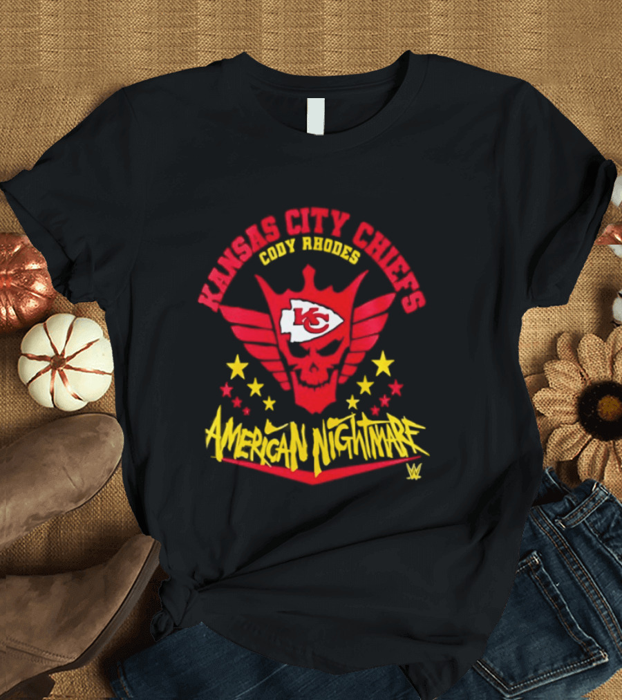 Kansas City Chiefs Cody Rhodes KC American Nightmare Stars T-Shirt