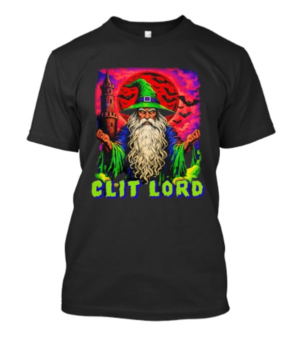 Clit Lord Wizard With Castle And Bats T-Shirt