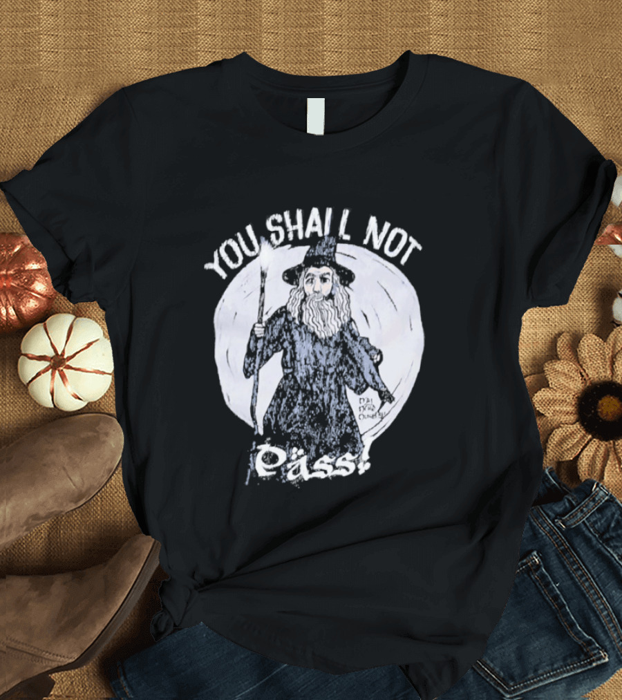 You Shall Not Pass Wizard Gandalf Blocking Pose T-Shirt