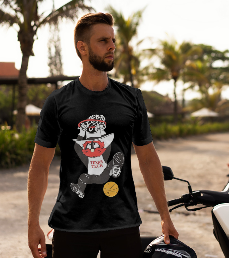 Texas Tech Raider Red Basketball Jammin Both Ways T-Shirt