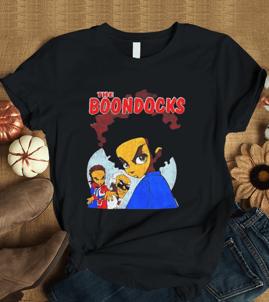 The Boondocks Animated Series Characters Huey Riley Grandad T-Shirt