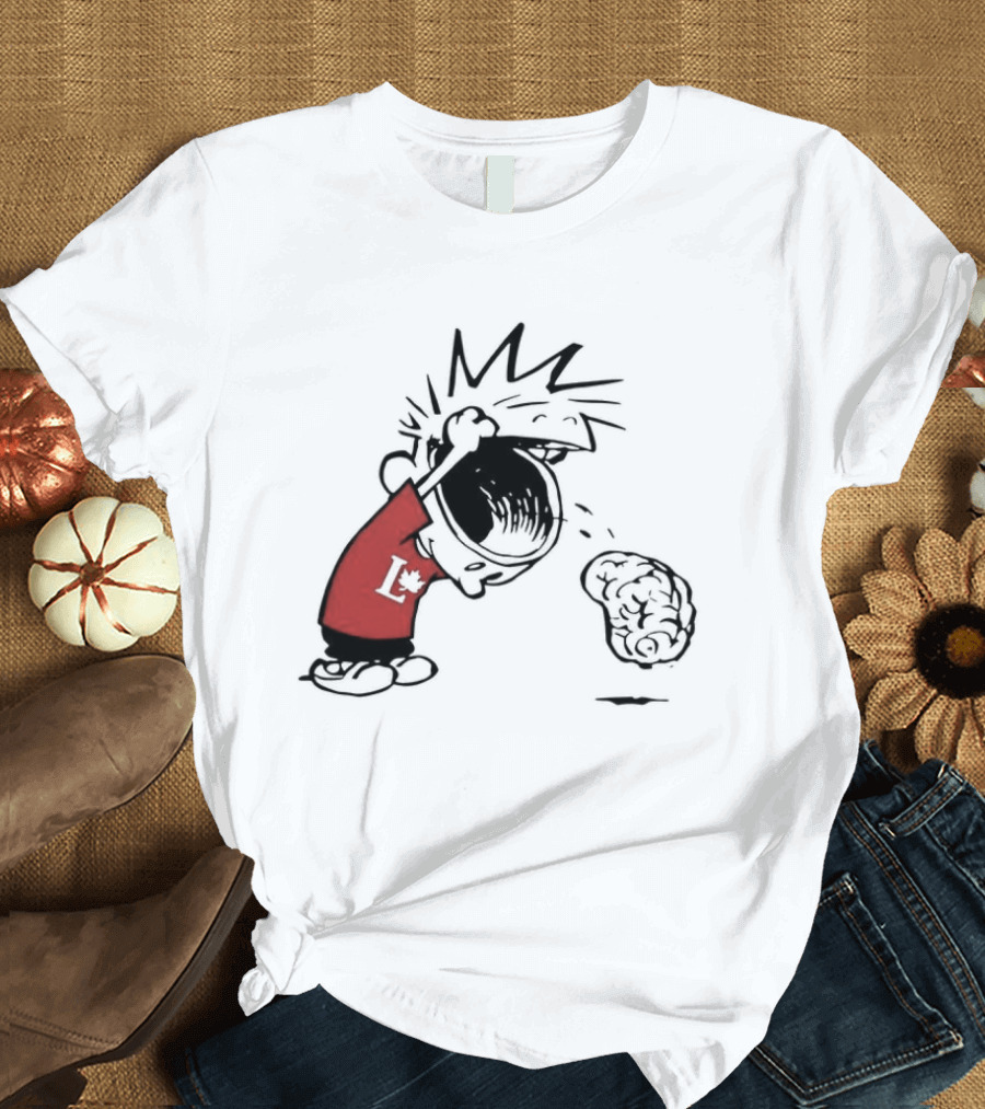 Calvin Hobbes Political Satire Cartoon Liberal Theme Peanuts T-Shirt